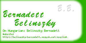 bernadett belinszky business card